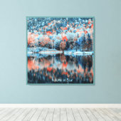 Blauer Herbst Leinwanddruck (Insitu (Holzboden))