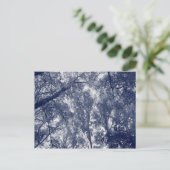 Blauer Herbst Postkarte (Stehend Vorderseite)