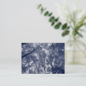 Blauer Herbst Visitenkarte (Stehend Vorderseite)