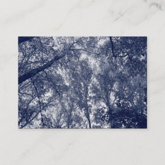 Blauer Herbst Visitenkarte (Vorderseite)