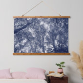 Blauer Herbst Wandteppich Mit Holzrahmen (Schlafzimmer)