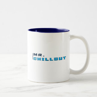 Blauer Herr Chillout Logo Mug Zweifarbige Tasse