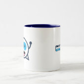 Blauer Herr Chillout Logo Mug Zweifarbige Tasse (Mittel)