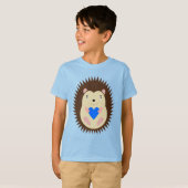 Blauer Herz-Igel-Junge T-Shirt (Vorne ganz)