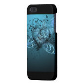 BLAUER HERZ-IPOD-KASTEN iPhone HÜLLE (Rückseite links)