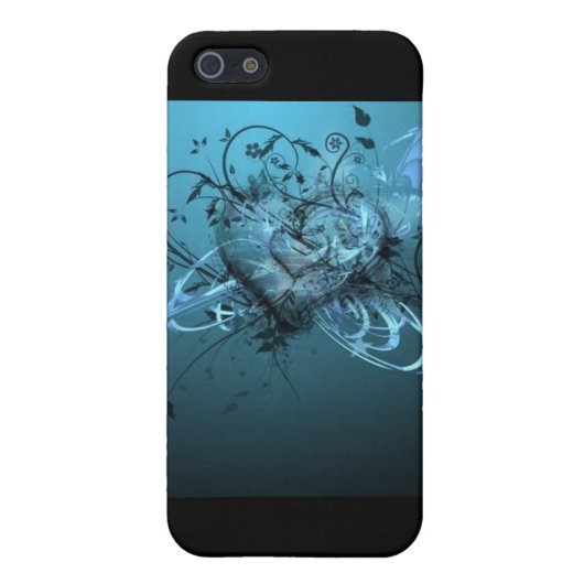 BLAUER HERZ-IPOD-KASTEN iPhone HÜLLE (Hinten)