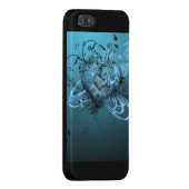 BLAUER HERZ-IPOD-KASTEN iPhone HÜLLE (Rückseite rechts)