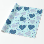 Blauer Herzchen Valentine oder Hochzeitsgeschenkwr Geschenkpapier<br><div class="desc">Blauer Herzchen Valentine oder Hochzeitsgeschenkwrap</div>