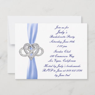 Blauer Herzinfarkt Junggeselinnen-Abschied Einladu Einladung