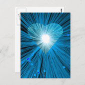 Blauer Herzkreislauf Postkarte (Vorne/Hinten)