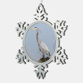 Blauer Herzog Schneeflocken Zinn-Ornament (Rechts)