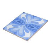 Blauer Herzschlag Abstrakt Fliese (Seite)