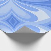 Blauer Herzschlag Abstrakt Geschenkpapier (Ecke)