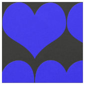 Blauer Herzstoff Stoff (Nahaufnahme)