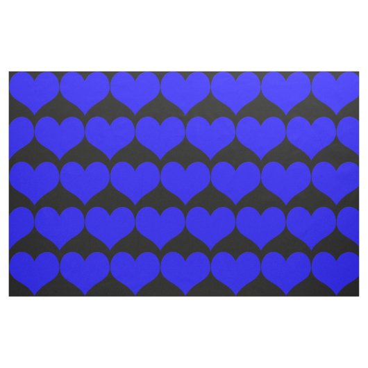 Blauer Herzstoff Stoff (Fat Quarter (45,7 x 55,9 cm))