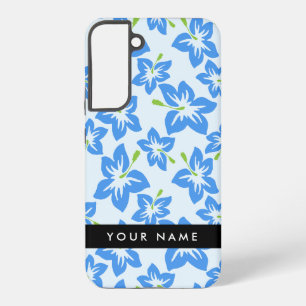 Blauer Hibiskus, Blaue Blumen, Ihr Name Samsung Galaxy Hülle
