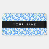 Blauer Hibiskus, Blumen, Ihr Name Banner (Horizontal)