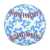 Blauer Hibiskus, Blumen, Ihr Name Baseball (Vorderseite)