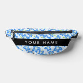 Blauer Hibiskus, Blumen, Ihr Name Bauchtasche (Ablage )