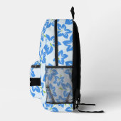 Blauer Hibiskus, Blumen, Ihr Name Bedruckter Rucksack (Rechts)