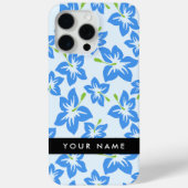 Blauer Hibiskus, Blumen, Ihr Name Case-Mate iPhone Hülle (Rückseite)