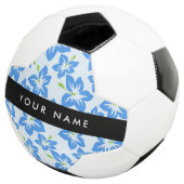 Blauer Hibiskus, Blumen, Ihr Name Fußball (Dreiviertel)
