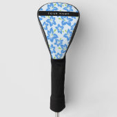 Blauer Hibiskus, Blumen, Ihr Name Golf Headcover (Vorderseite)