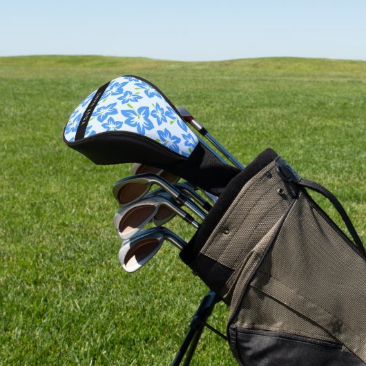 Blauer Hibiskus, Blumen, Ihr Name Golf Headcover (In SItu)