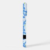 Blauer Hibiskus, Blumen, Ihr Name iPhone Hülle (Rechte Seite)