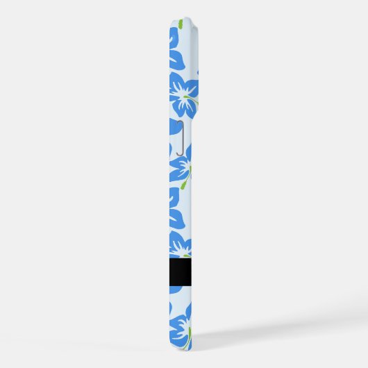 Blauer Hibiskus, Blumen, Ihr Name iPhone Hülle (Rechte Seite)