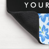 Blauer Hibiskus, Blumen, Ihr Name Mousepad (Ecke)