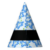 Blauer Hibiskus, Blumen, Ihr Name Partyhütchen (Rückseite)