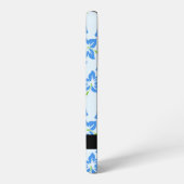 Blauer Hibiskus, Blumen, Ihr Name Samsung Galaxy Hülle (Linke Seite)