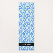 Blauer Hibiskus, Blumen, Ihr Name Yogamatte (Rückseite)