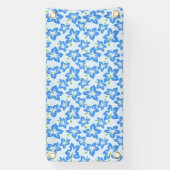 Blauer Hibiskus, Blumen, Muster von Blume Banner (Vertikal)