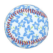 Blauer Hibiskus, Blumen, Muster von Blume Baseball (Vorderseite Links)