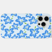 Blauer Hibiskus, Blumen, Muster von Blume Case-Mate iPhone Hülle (Rückseite (Horizontal))