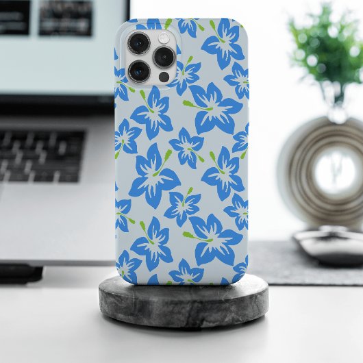 Blauer Hibiskus, Blumen, Muster von Blume Case-Mate iPhone Hülle