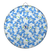 Blauer Hibiskus, Blumen, Muster von Blume Dartscheibe (vorne)