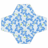 Blauer Hibiskus, Blumen, Muster von Blume Fußball (Flach)