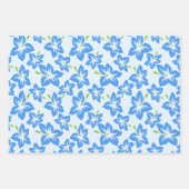 Blauer Hibiskus, Blumen, Muster von Blume Geschenkpapier Set (Vorderseite)