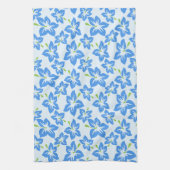 Blauer Hibiskus, Blumen, Muster von Blume Geschirrtuch (Vertikal)