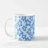 Blauer Hibiskus, Blumen, Muster von Blume Kaffeetasse (Links)