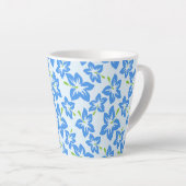 Blauer Hibiskus, Blumen, Muster von Blume Milchtasse (Rechte Ecke)