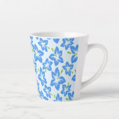 Blauer Hibiskus, Blumen, Muster von Blume Milchtasse (Rechts)