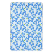 Blauer Hibiskus, Blumen, Muster von Blume Mini Klemmbrett (Rückseite)