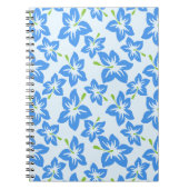 Blauer Hibiskus, Blumen, Muster von Blume Notizblock (Vorderseite)