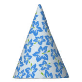 Blauer Hibiskus, Blumen, Muster von Blume Partyhütchen (Rechts)