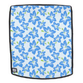 Blauer Hibiskus, Blumen, Muster von Blume Rucksack (Abnehmbare Front)