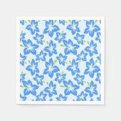 Blauer Hibiskus, Blumen, Muster von Blume Serviette (Vorderseite)